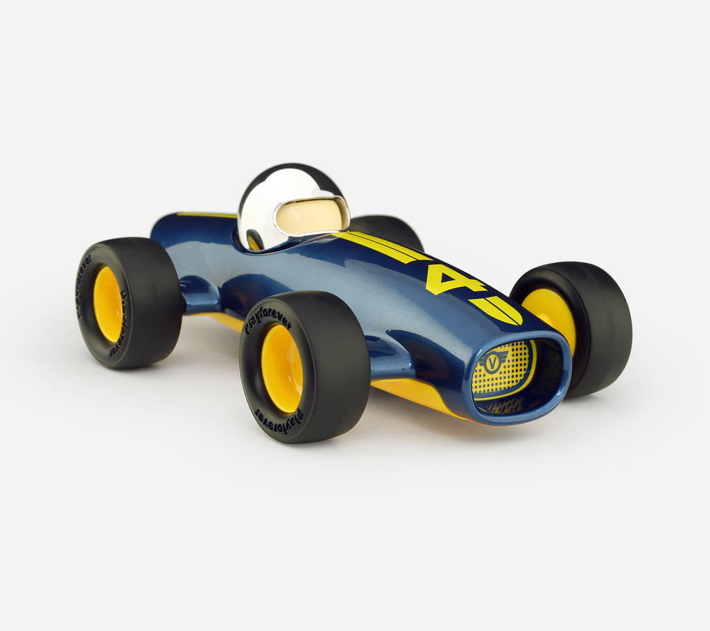 Playforever Verve Malibu Lucas Car (Metallic Blue + Yellow)