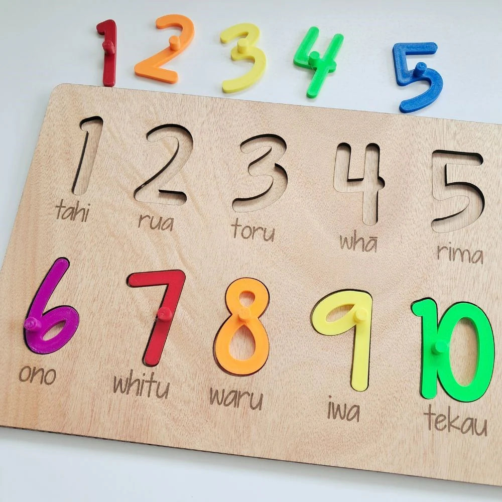 Lulo Numbers 1-10 in Māori Puzzle