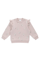 Jamie Kay Organic Cotton Maple Sweatshirt (Bow Kitties Mauve)