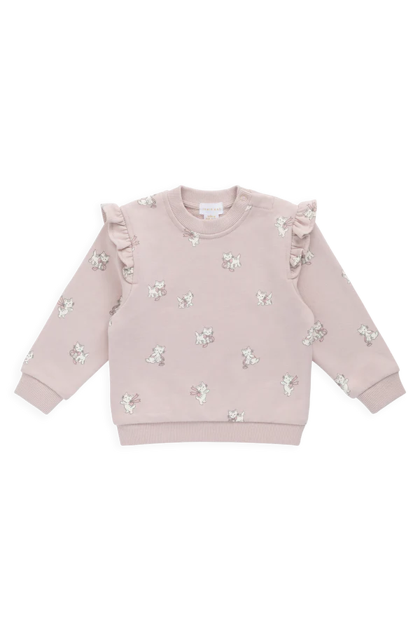 Jamie Kay Organic Cotton Maple Sweatshirt (Bow Kitties Mauve)