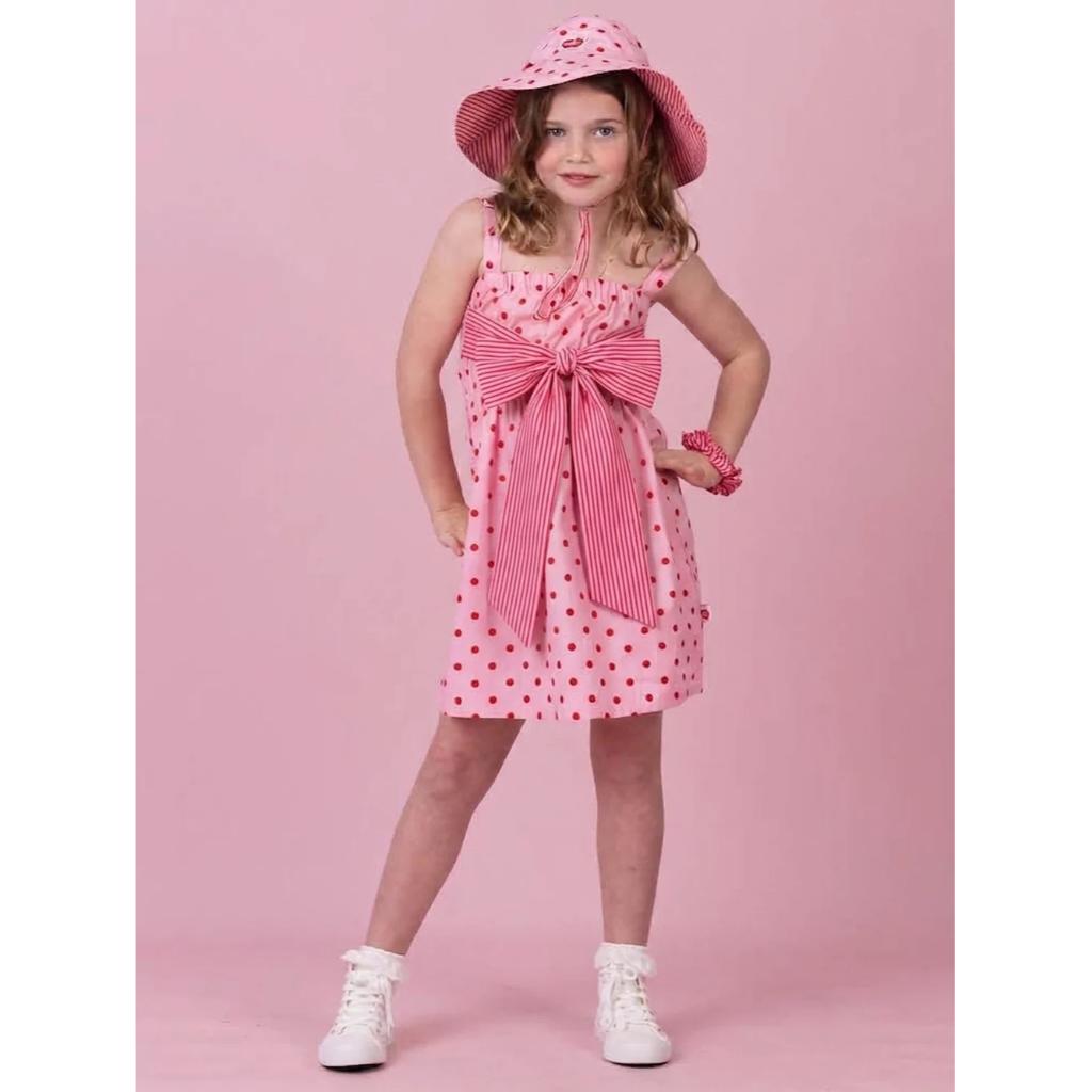 Oobi Marlow Dress (Pink & Red Dots)