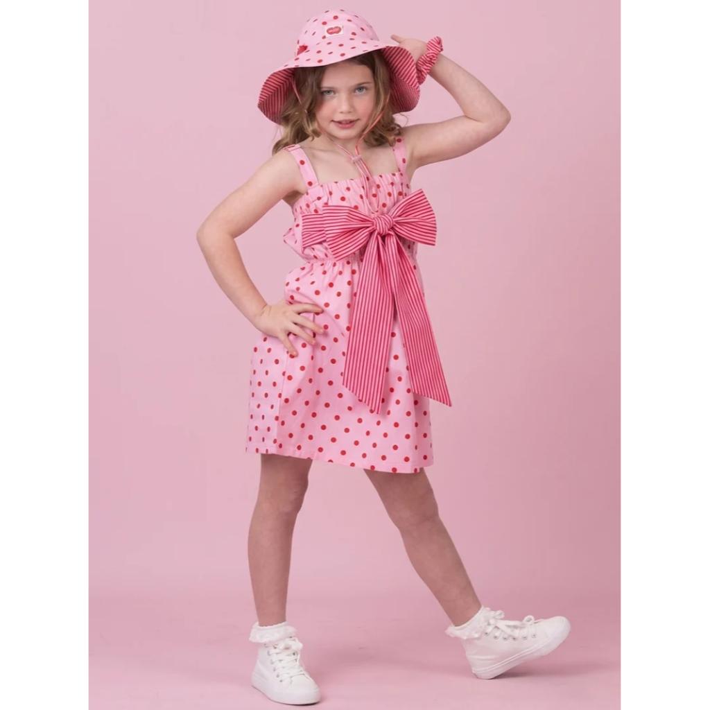 Oobi Marlow Dress (Pink & Red Dots)