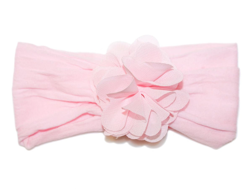 Goody Gumdrops Medium Flower Stocking Baby Headband (Pink)