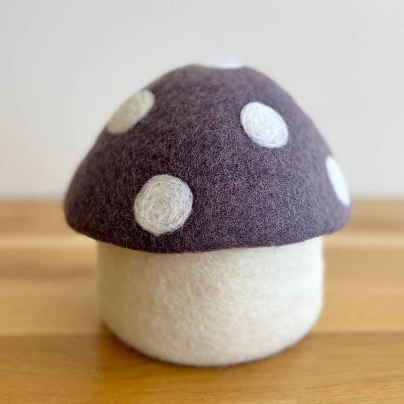 Sheep-ish Design Medium Felt Toadstool Trinket Box (Lilac)