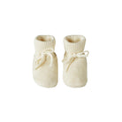 Nature Baby Merino Knit Drawstring Booties (Natural)