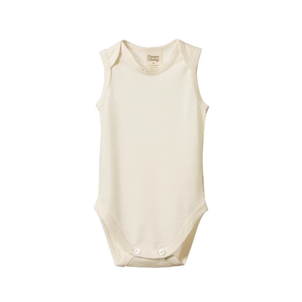 Nature Baby Merino Singlet Bodysuit (Natural)
