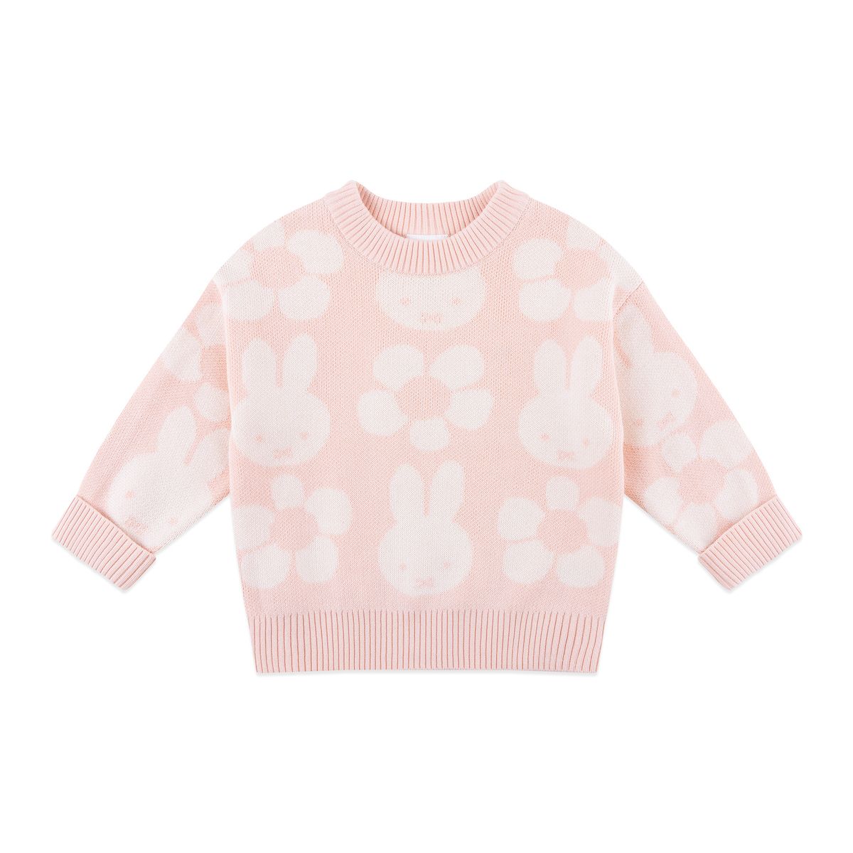 KYND Baby Miffy Jacquard Knit Jumper (Baby Pink) - Girls