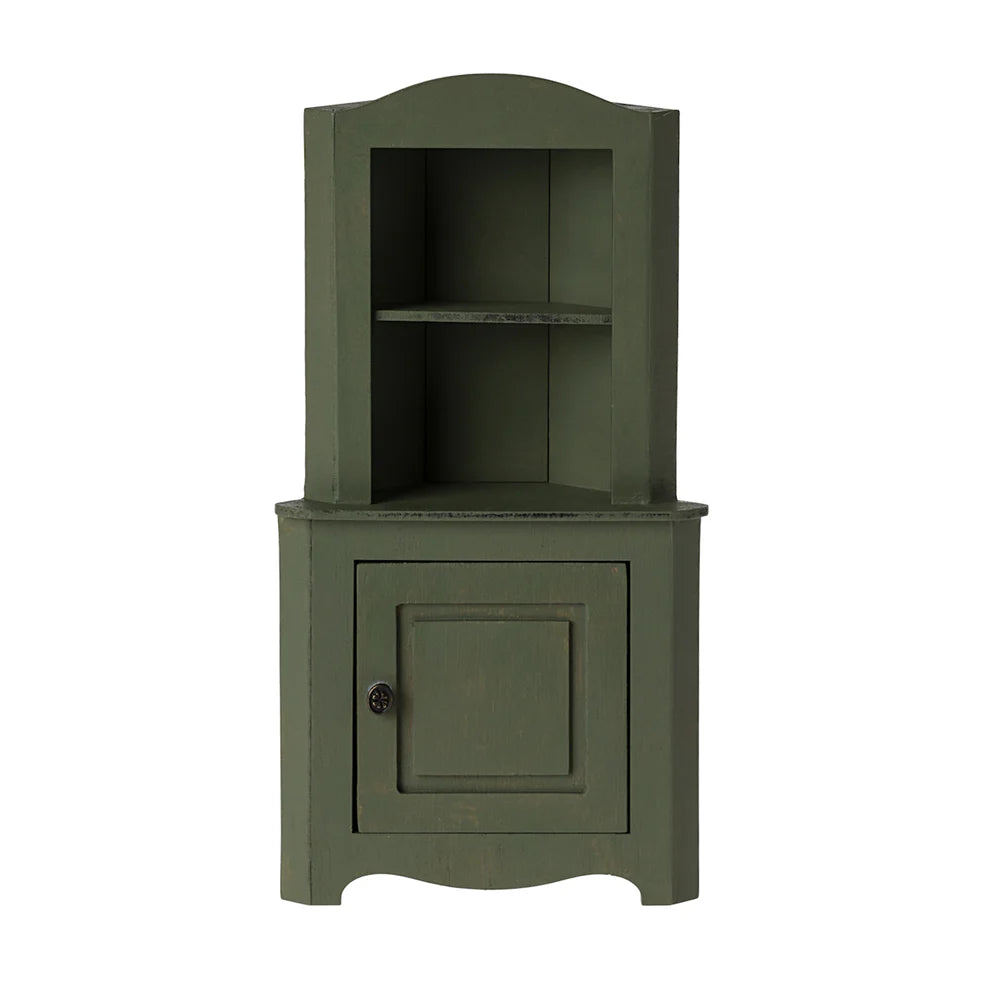 Maileg Miniature Corner Cabinet (Dark Green)