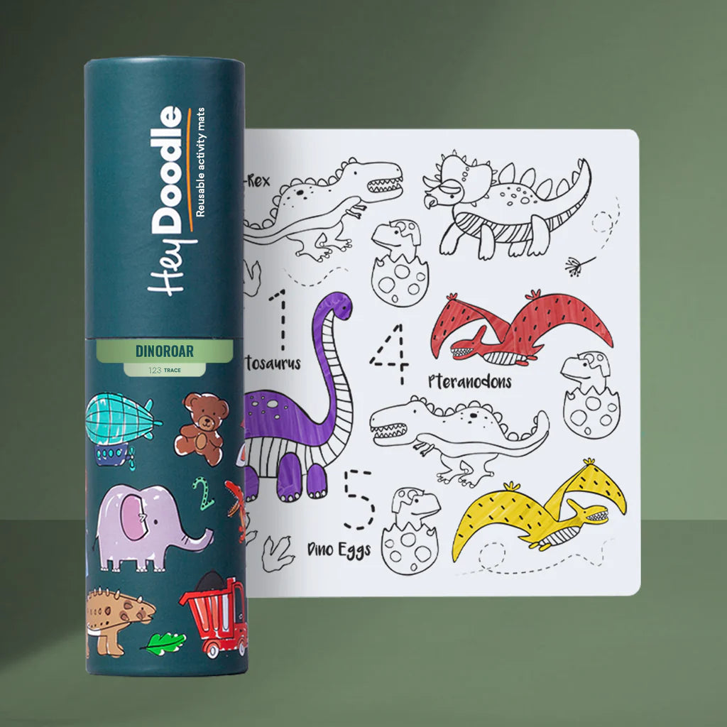 HeyDoodle Mini Reusable Silicone Playmat (Dino Roar)