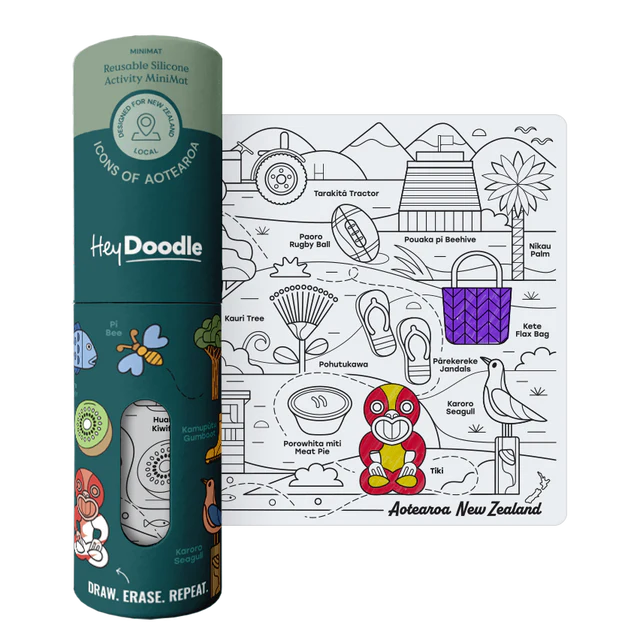 HeyDoodle Mini Reusable Silicone Playmat (Icons of Aotearoa)