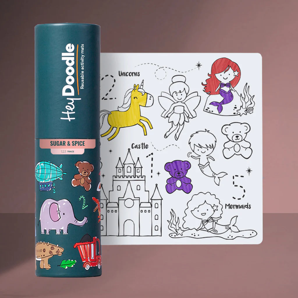 HeyDoodle Mini Reusable Silicone Playmat (Sugar & Spice)