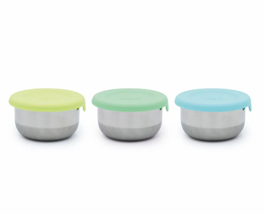 Melii Mini Stainless Steel Containers 3pk (Blue)
