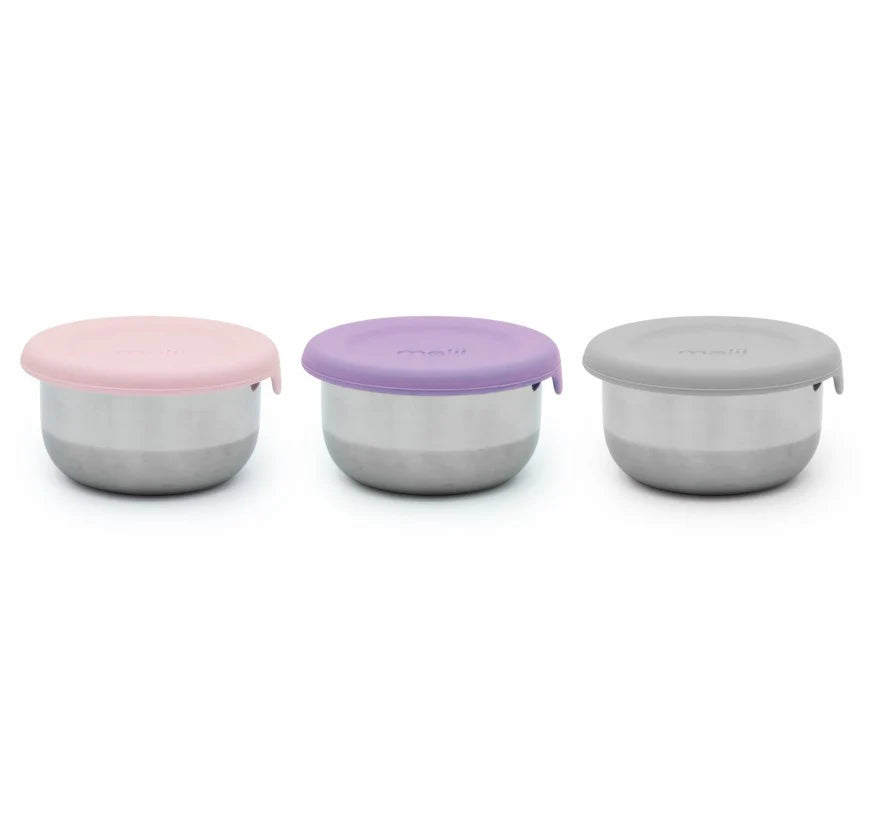Melii Mini Stainless Steel Containers 3pk (Pink)