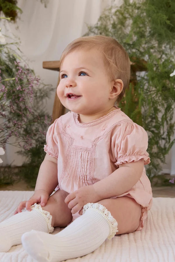 Jamie Kay Organic Cotton Misty Playsuit (Shell Pink)
