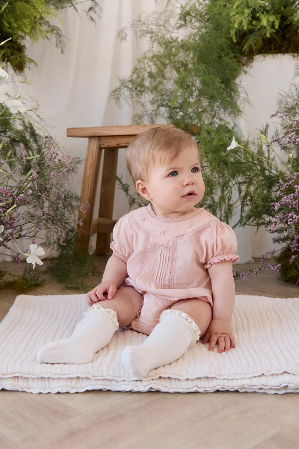 Jamie Kay Organic Cotton Misty Playsuit (Shell Pink)