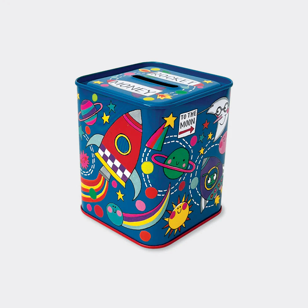 Rachel Ellen Money Tin Box (Rocket Money)
