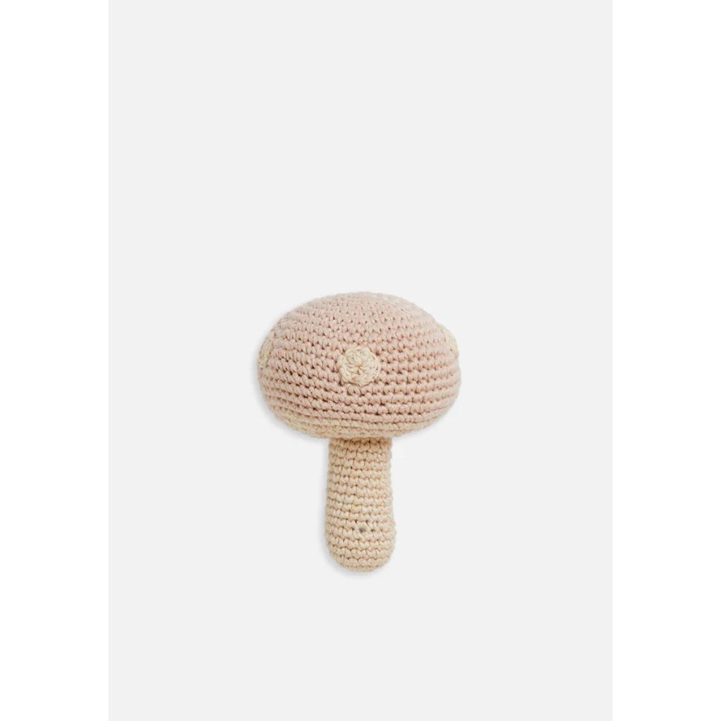 Miann & Co Hand Rattle (Pink Tint Mushroom)