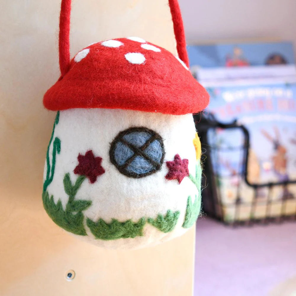 Tara Treasures Felt Mushroom Toadstool Bag