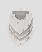 Little Linen Muslin Bib 5pk (Stone Grey)