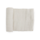 Little Unicorn Cotton Muslin Swaddle (Tan Gingham)