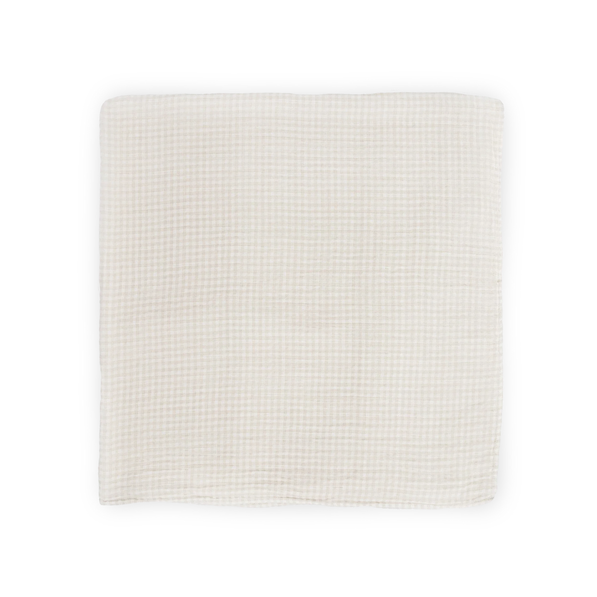 Little Unicorn Cotton Muslin Swaddle (Tan Gingham)