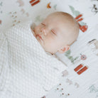 Little Unicorn Cotton Muslin Swaddle (Tan Gingham)