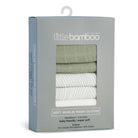 Little Linen Muslin Washcloths 6pk (Bayleaf)