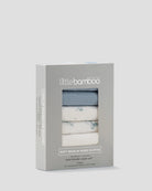 Little Linen Muslin Washcloths 6pk (Retro Blue)