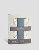 Little Linen Muslin Wrap 3pk (Barklife Dog)