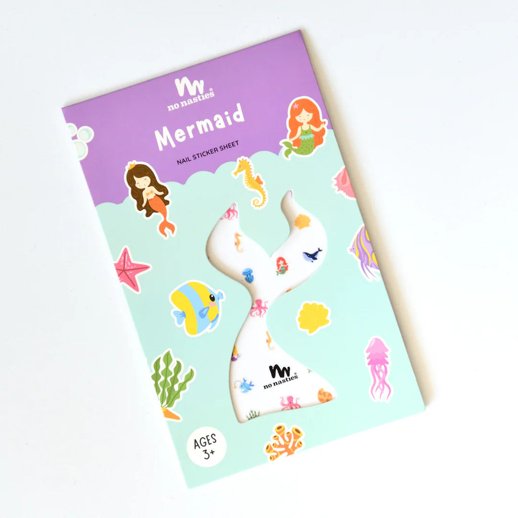 No Nasties Kids Nail Sticker Sheet (Mermaid)