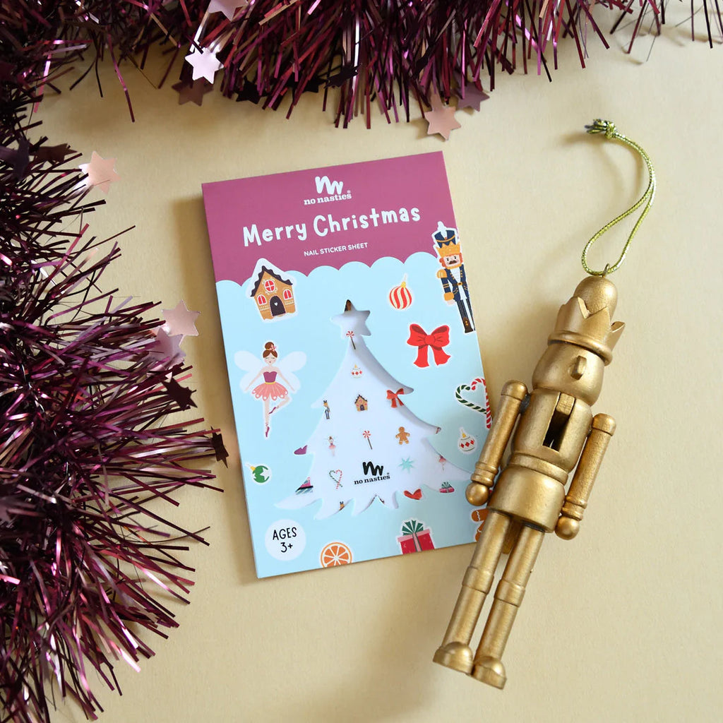 No Nasties Kids Nail Sticker Sheet (Merry Christmas)