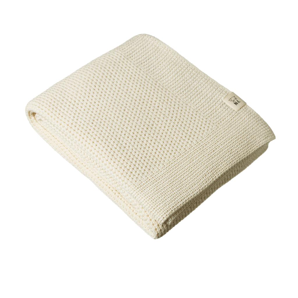Nature Baby Merino Knit Blanket (Natural) - Bassinet