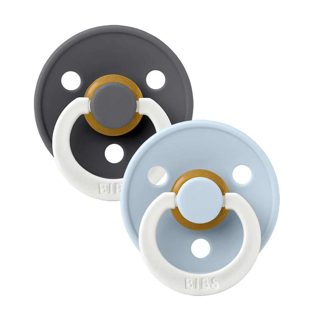 Bibs Dummy Two Pack (Night Glow Iron / Baby Blue)