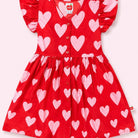 oobi astra dress in big heart print 