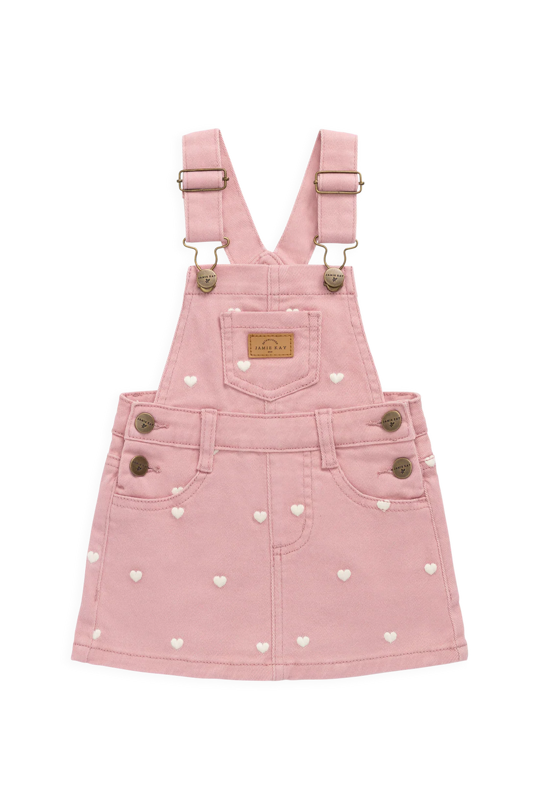 Jamie Kay Classic Overall Dress (Petite Heart Rose)