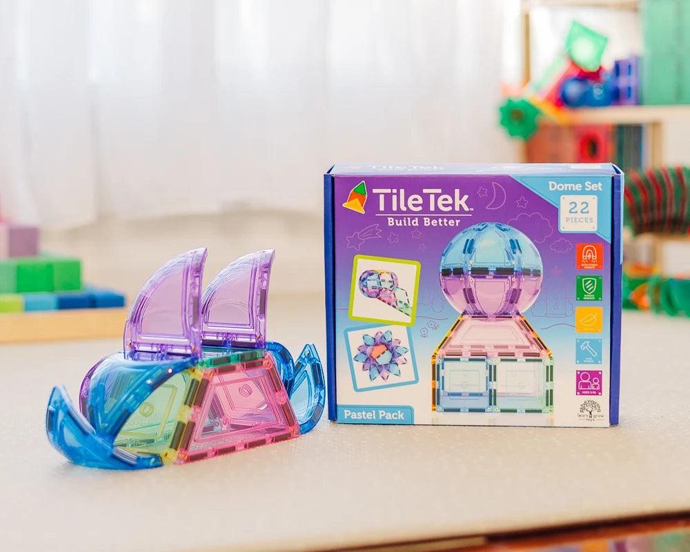 TileTek Magnetic Tiles Pastel Dome Set (22pc)