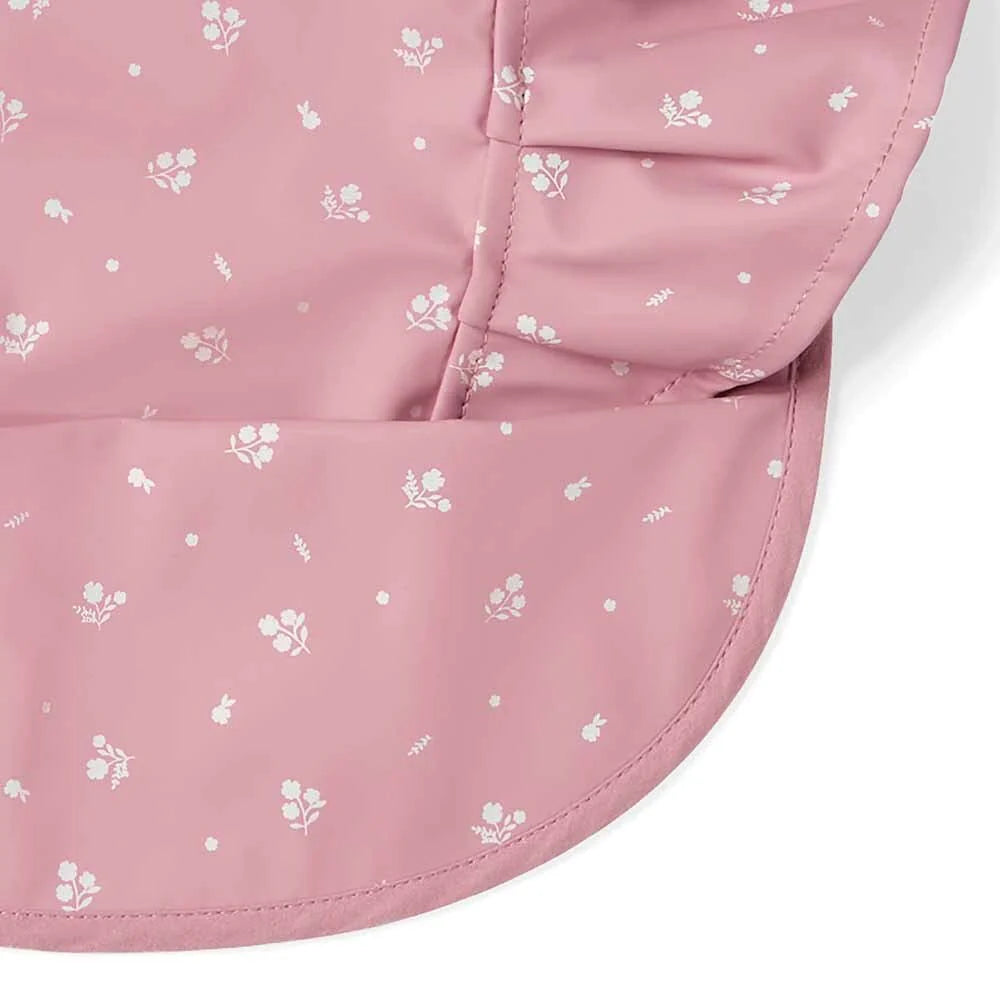 Snuggle Hunny Kids Bib Waterproof (Pink Fleur Frill)