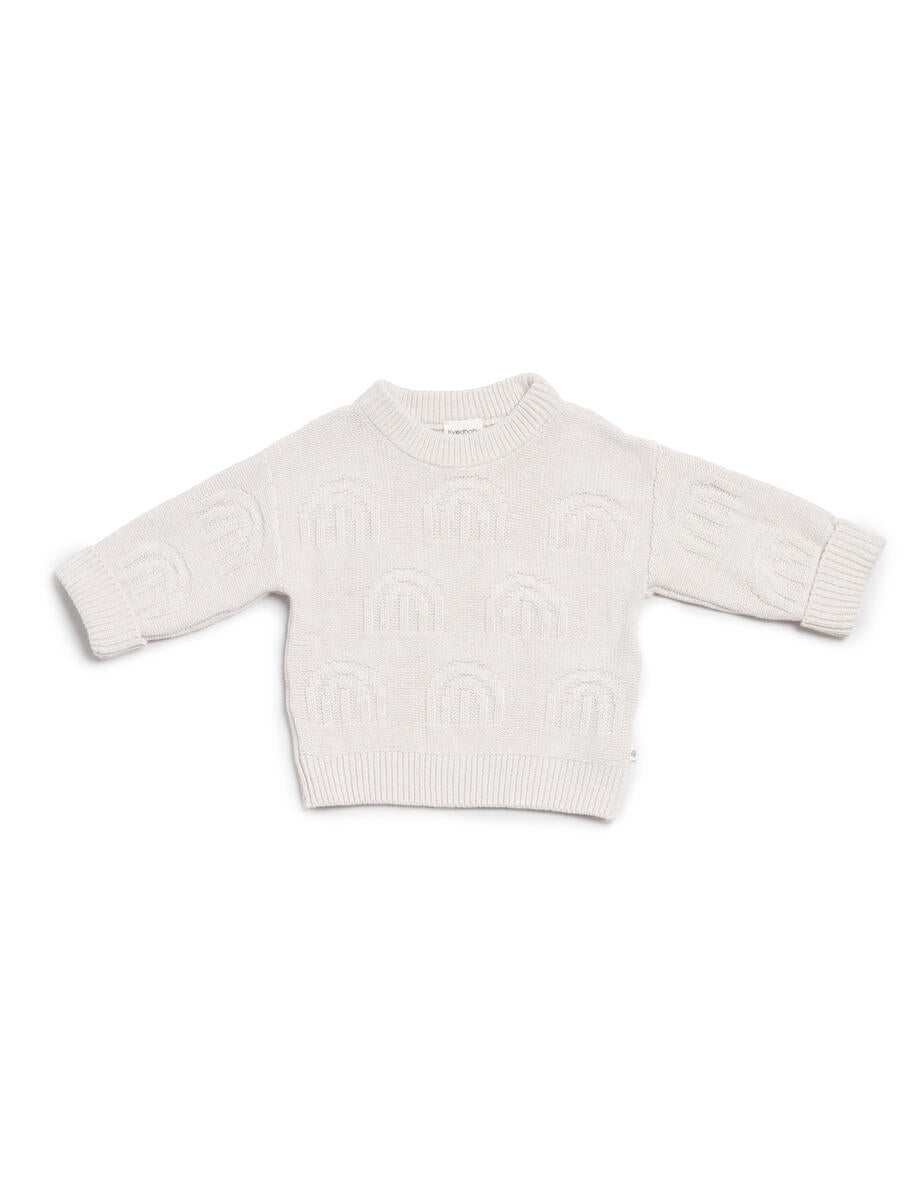 KYND Baby Rainbow Decorative Knit Jumper (Oatmeal Rainbow) - Baby