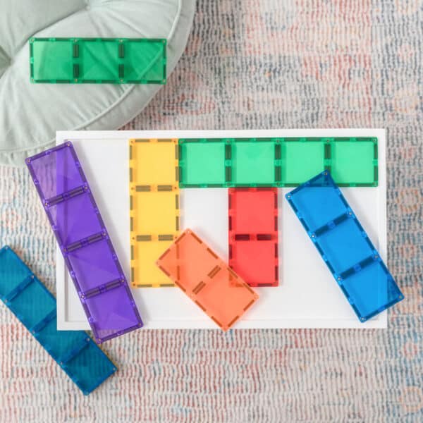 Connetix Tiles 18 Piece Rectangle Pack (Rainbow)