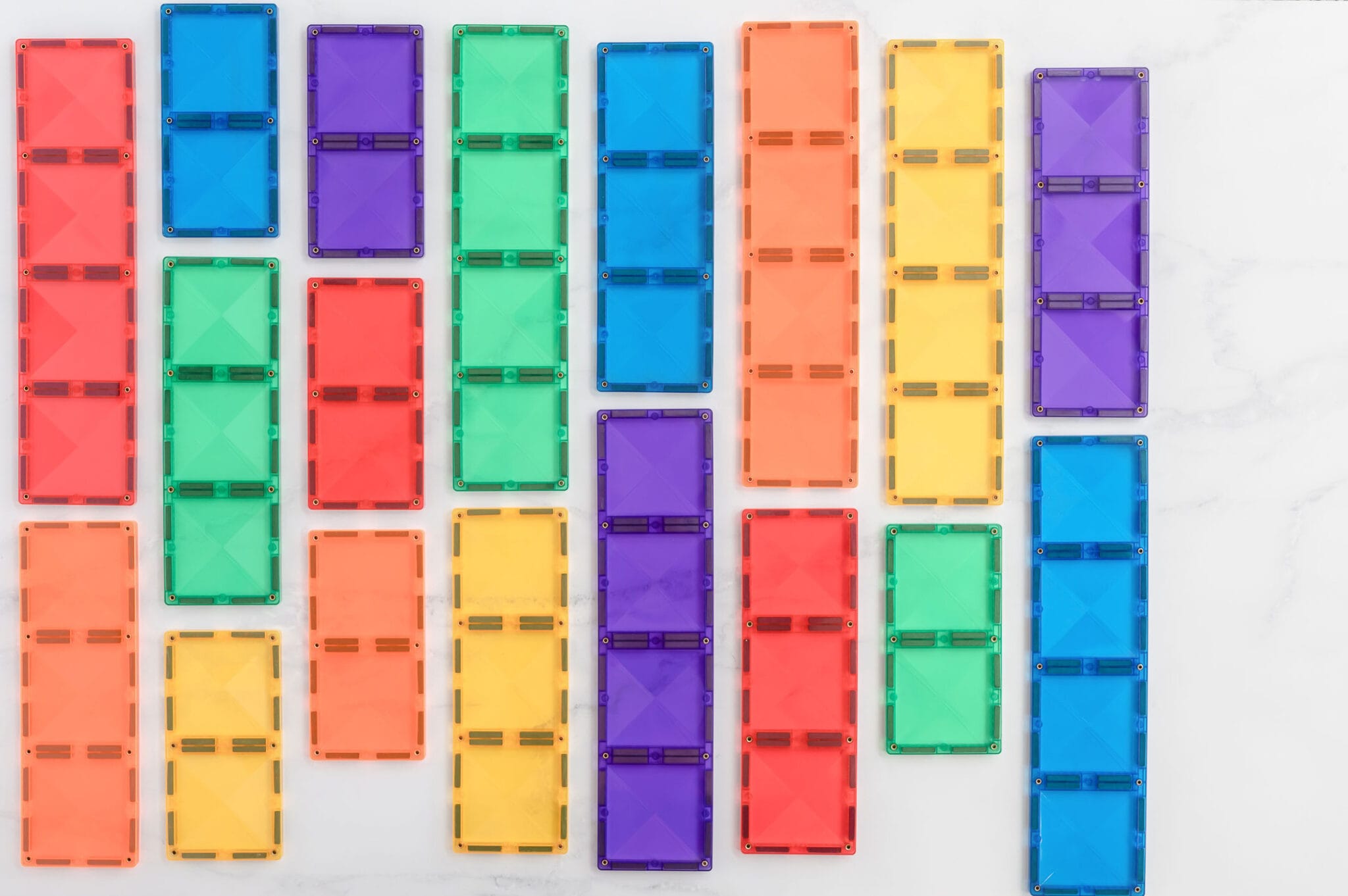 Connetix Tiles 18 Piece Rectangle Pack (Rainbow)