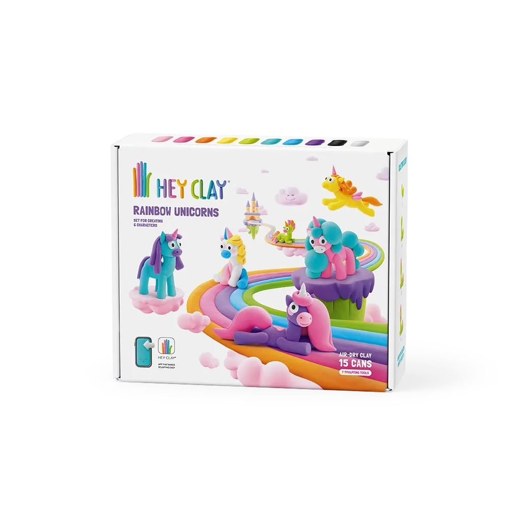 Hey Clay Rainbow Unicorns (15 Cans)
