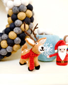 Tara Treasures Felt Reindeer With Red Scarf Toy