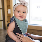 Little Unicorn Cotton Muslin Reversible Bandana Bib (Tropical Leaf)
