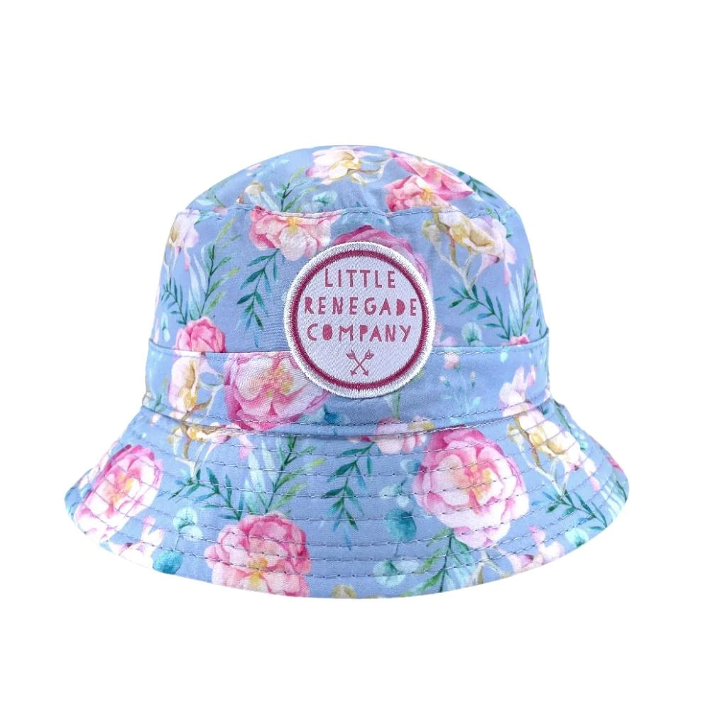 Little Renegade Reversible Bucket Sun Hat (Camellia)