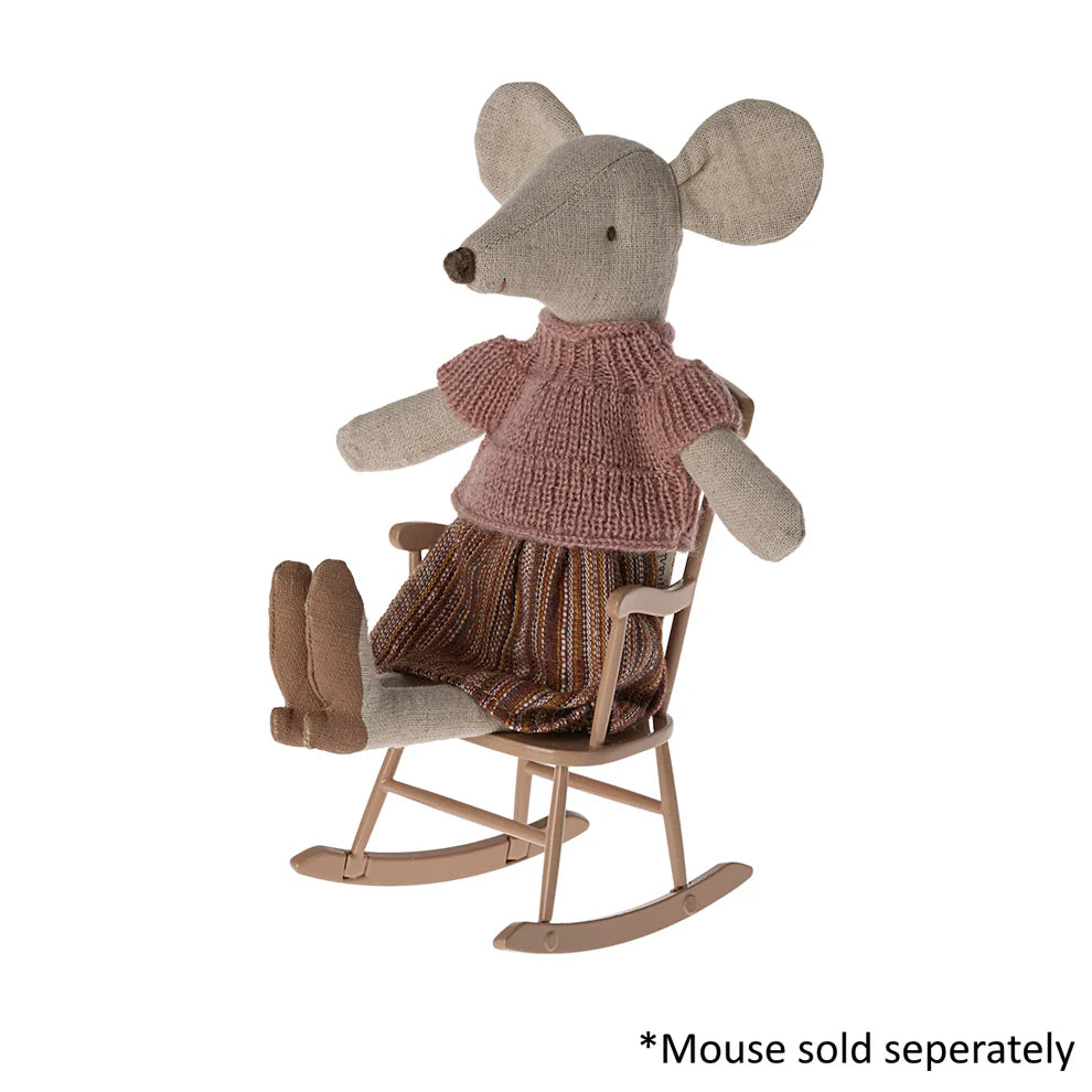 Maileg Rocking Chair Mouse (Dark Powder)