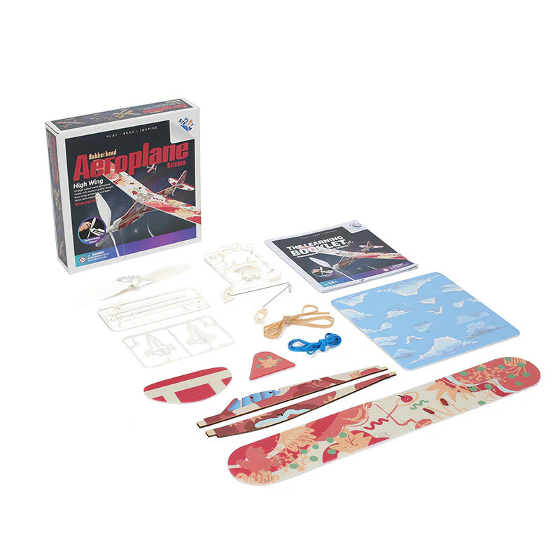 PlaySTEM Rubberband Aeroplane Science (High Wing)