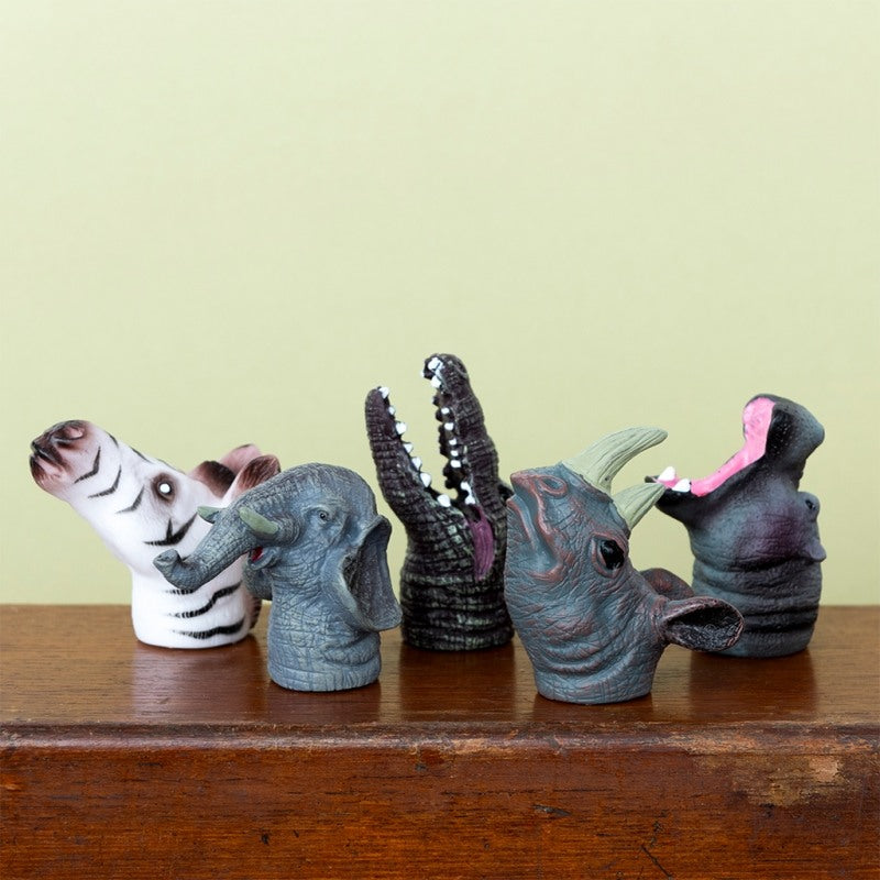 Rex London Animal Finger Puppets Set of 5 (Safari)
