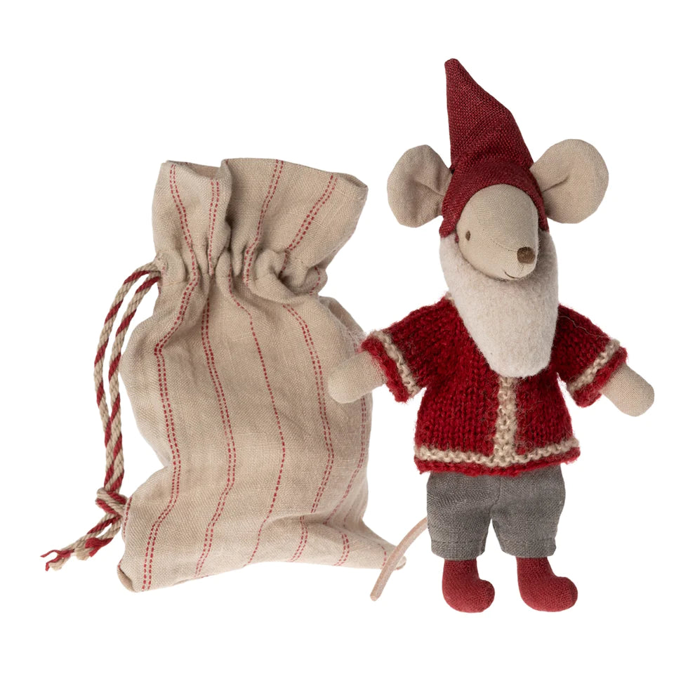 Maileg Santa Mouse With House