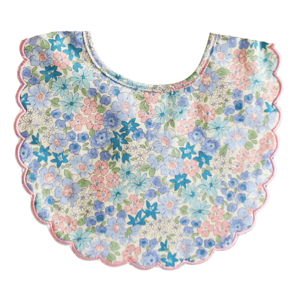 Alimrose Scallop Baby Bib (Liberty Blue)