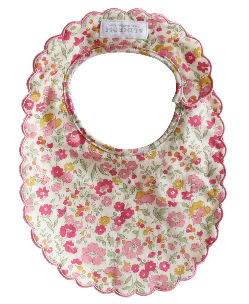 Alimrose Scallop Baby Bib (Rose Garden)